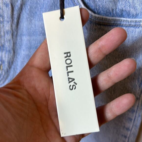 NWT Rolla’s Dusters high rise slim ripped knee jeans in Eco Erin Worn Wash - Picture 12 of 13